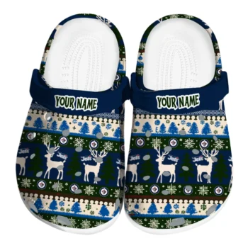 personalized winnipeg jets christmas motif clogs best selling