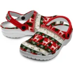 personalized wisconsin badgers christmas motif clogs best selling