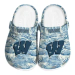 personalized wisconsin badgers sea swirls clogs best selling