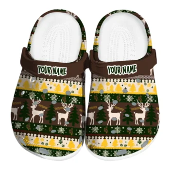 personalized wyoming cowboys christmas motif clogs best selling