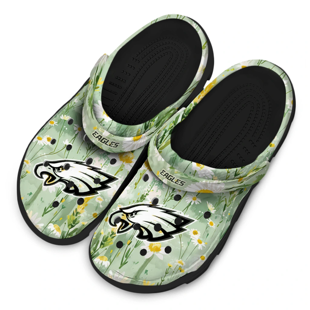 philadelphia eagles daisy cluster clogs latest model philadelphia eagles daisy cluster clogs latest model