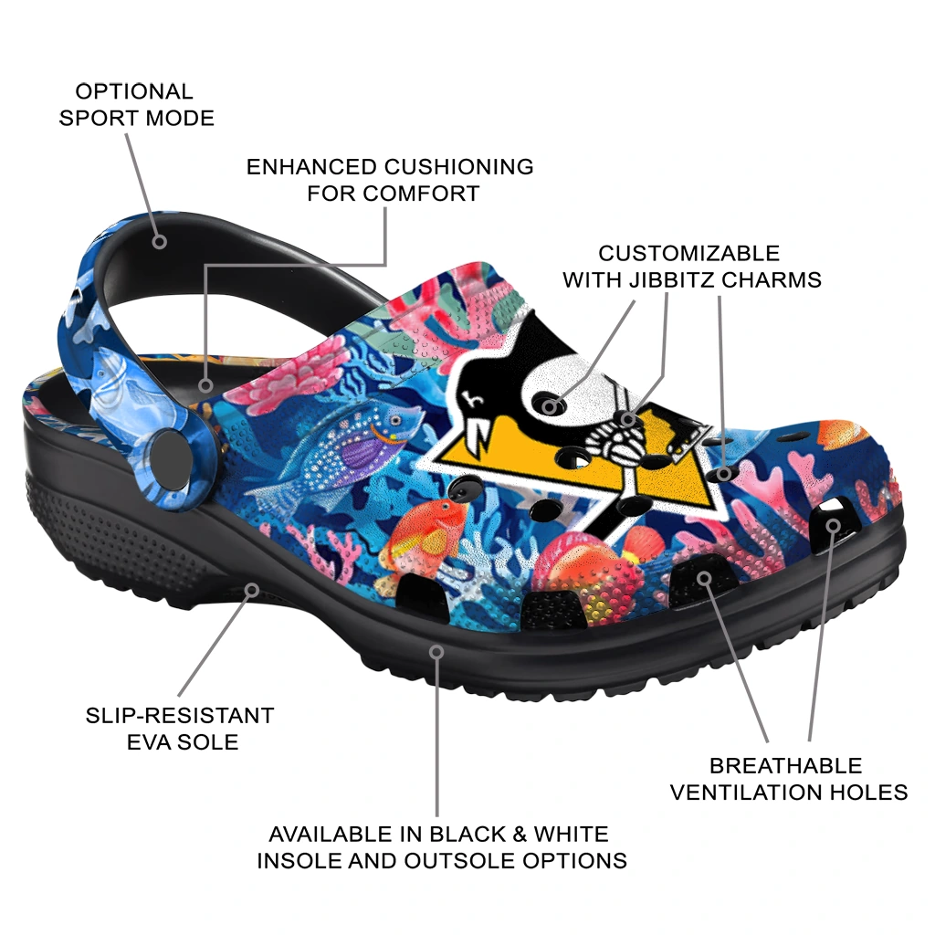 pittsburgh penguins ocean wonders clogs new arrival pittsburgh penguins ocean wonders clogs new arrival
