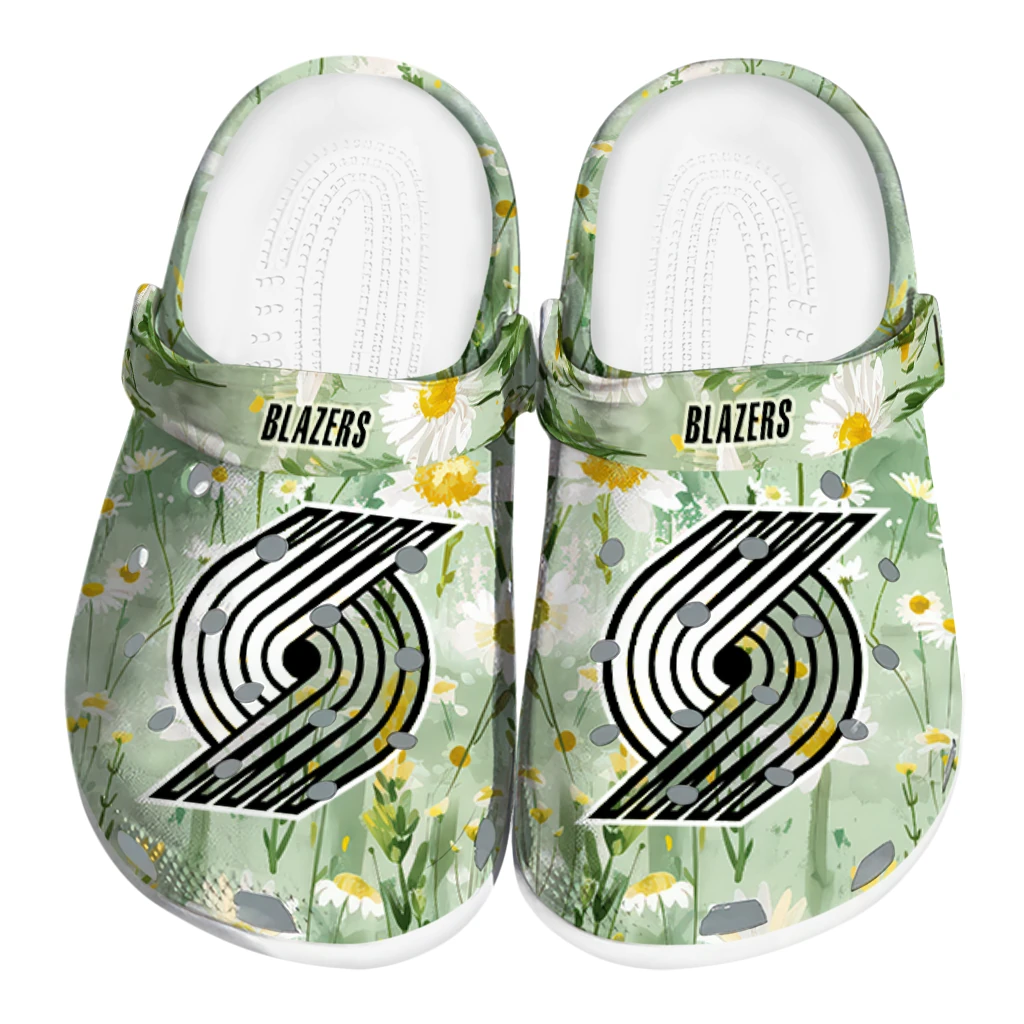 portland trail blazers daisy cluster clogs best selling portland trail blazers daisy cluster clogs best selling