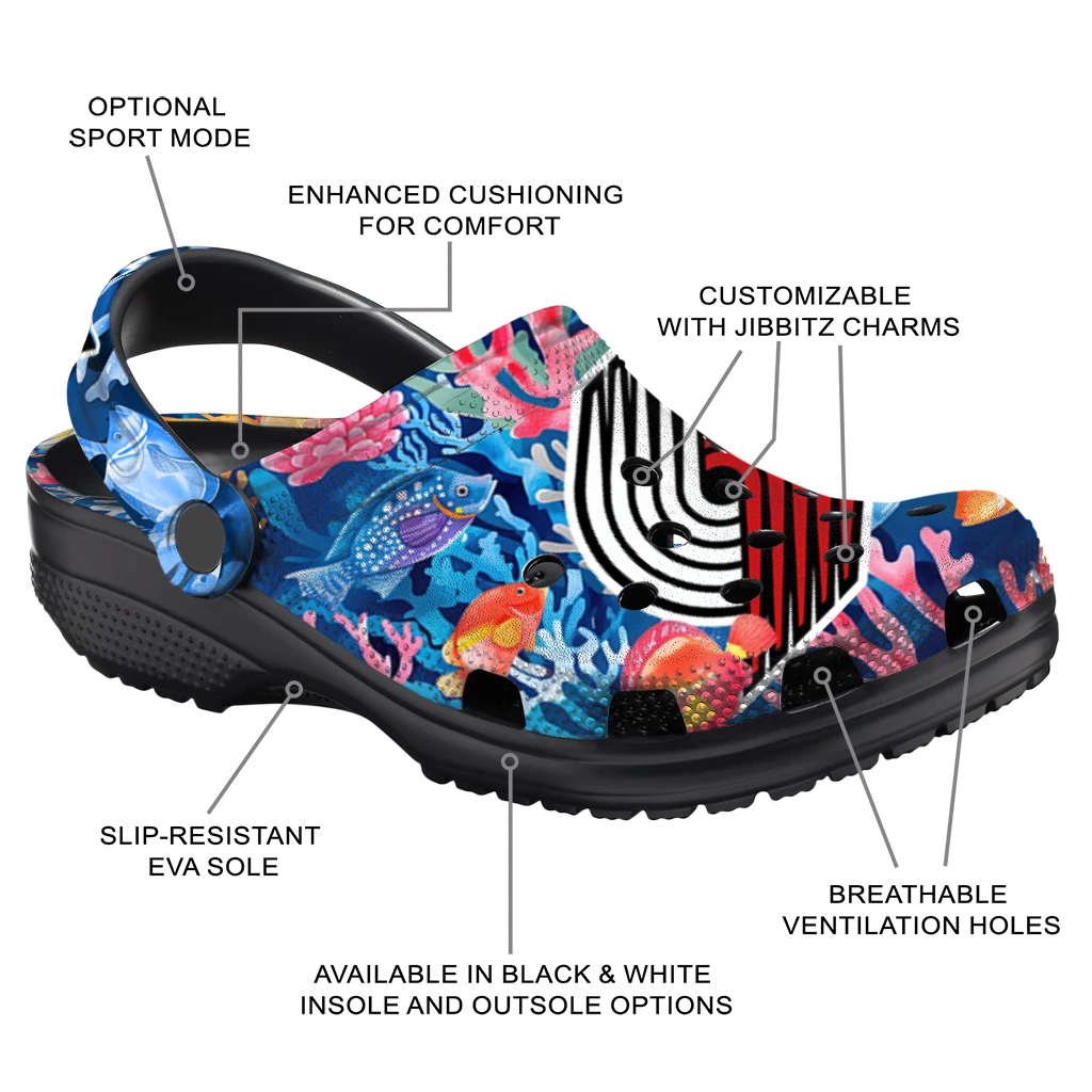 portland trail blazers ocean wonders clogs new arrival portland trail blazers ocean wonders clogs new arrival