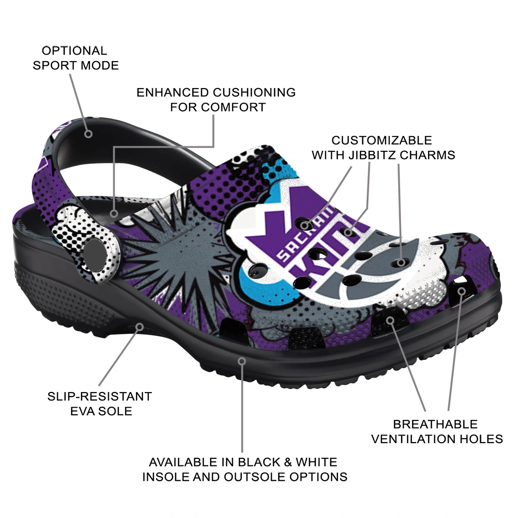 sacramento kings cloud splash clogs new arrival sacramento kings cloud splash clogs new arrival