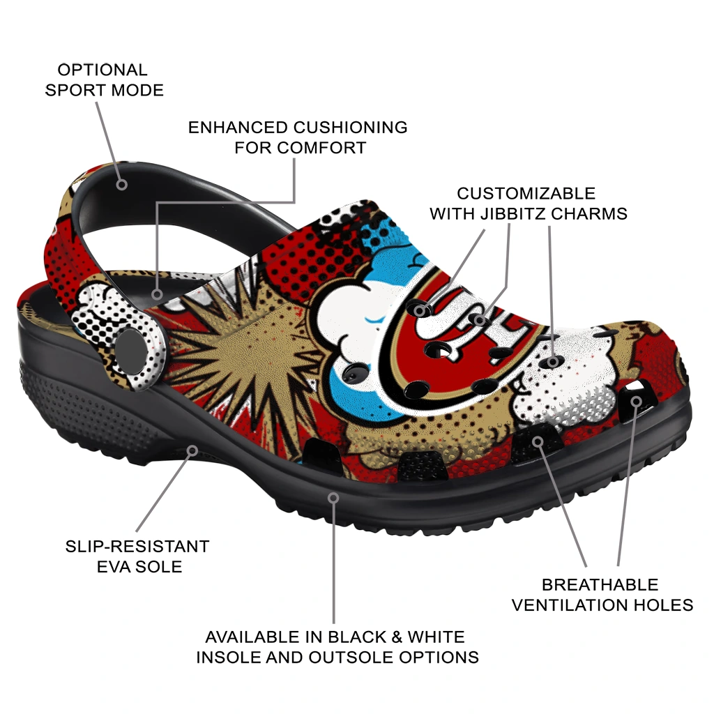 san francisco 49ers cloud splash clogs new arrival san francisco 49ers cloud splash clogs new arrival