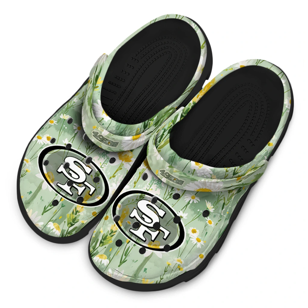 san francisco 49ers daisy cluster clogs latest model san francisco 49ers daisy cluster clogs latest model