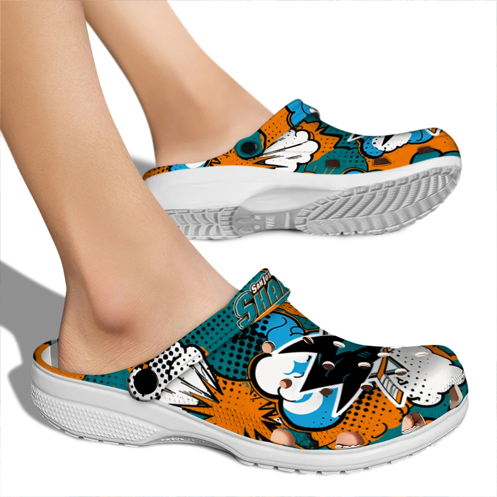 san jose sharks cloud splash clogs fashion forward san jose sharks cloud splash clogs fashion forward