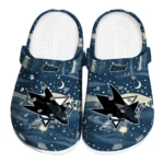 san jose sharks night cactus clogs best selling