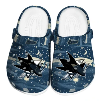 san jose sharks night cactus clogs best selling