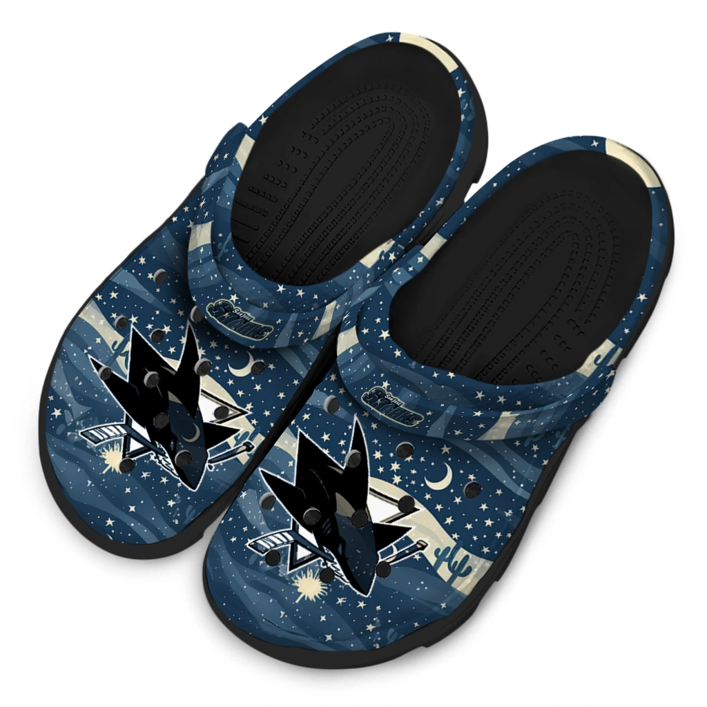 san jose sharks night cactus clogs latest model san jose sharks night cactus clogs latest model