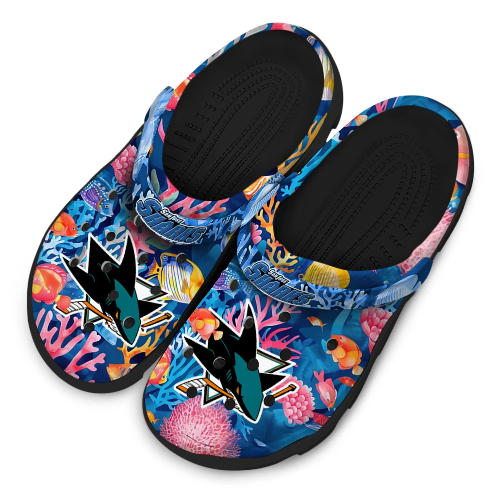san jose sharks ocean wonders clogs latest model san jose sharks ocean wonders clogs latest model