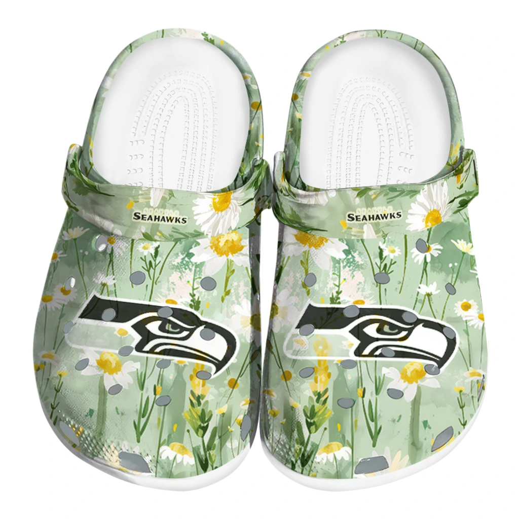 seattle seahawks daisy cluster clogs best selling seattle seahawks daisy cluster clogs best selling