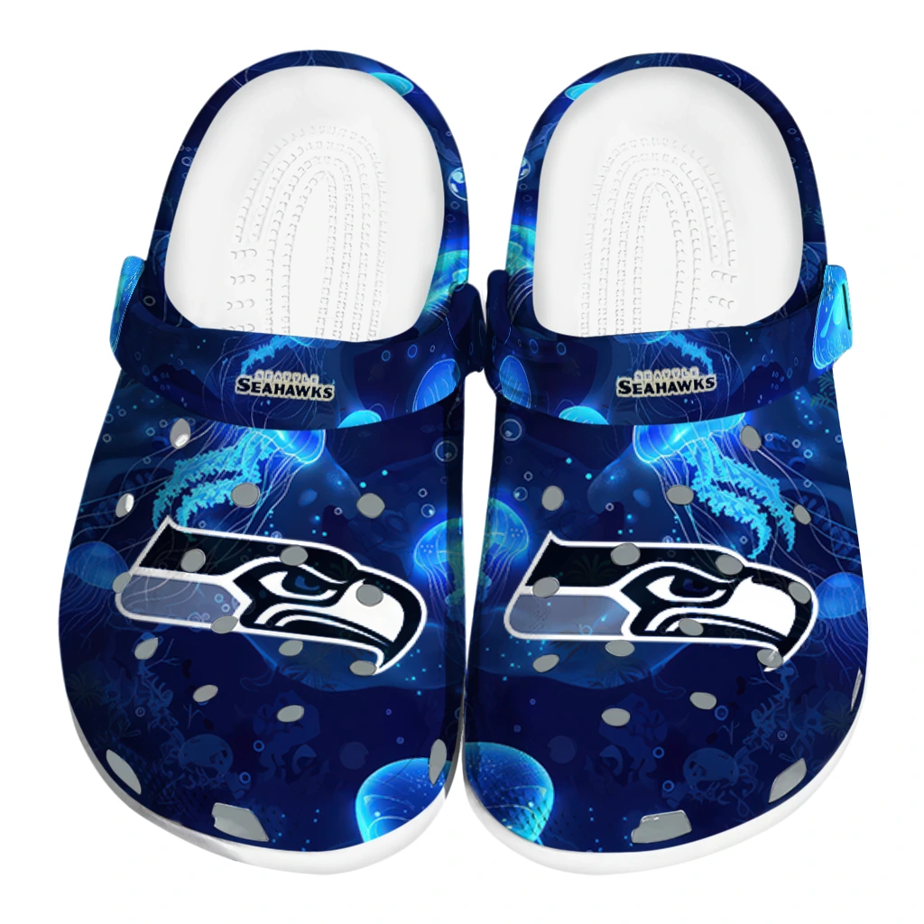 seattle seahawks jellyfish ocean clogs best selling seattle seahawks jellyfish ocean clogs best selling