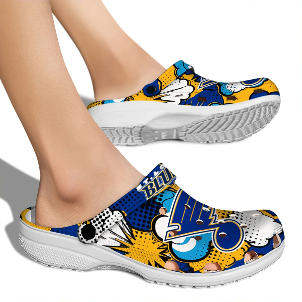 st louis blues cloud splash clogs fashion forward st louis blues cloud splash clogs fashion forward