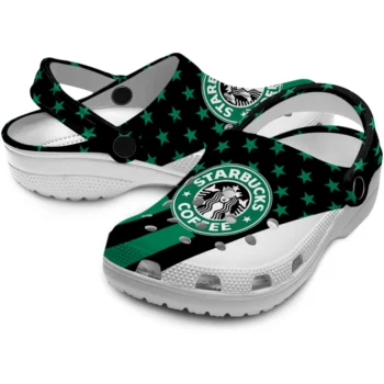 starbucks green star black green clogs high quality hey clogs