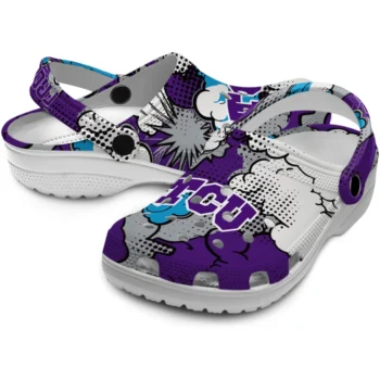 tcu horned frogs cloud splash clogs high quality
