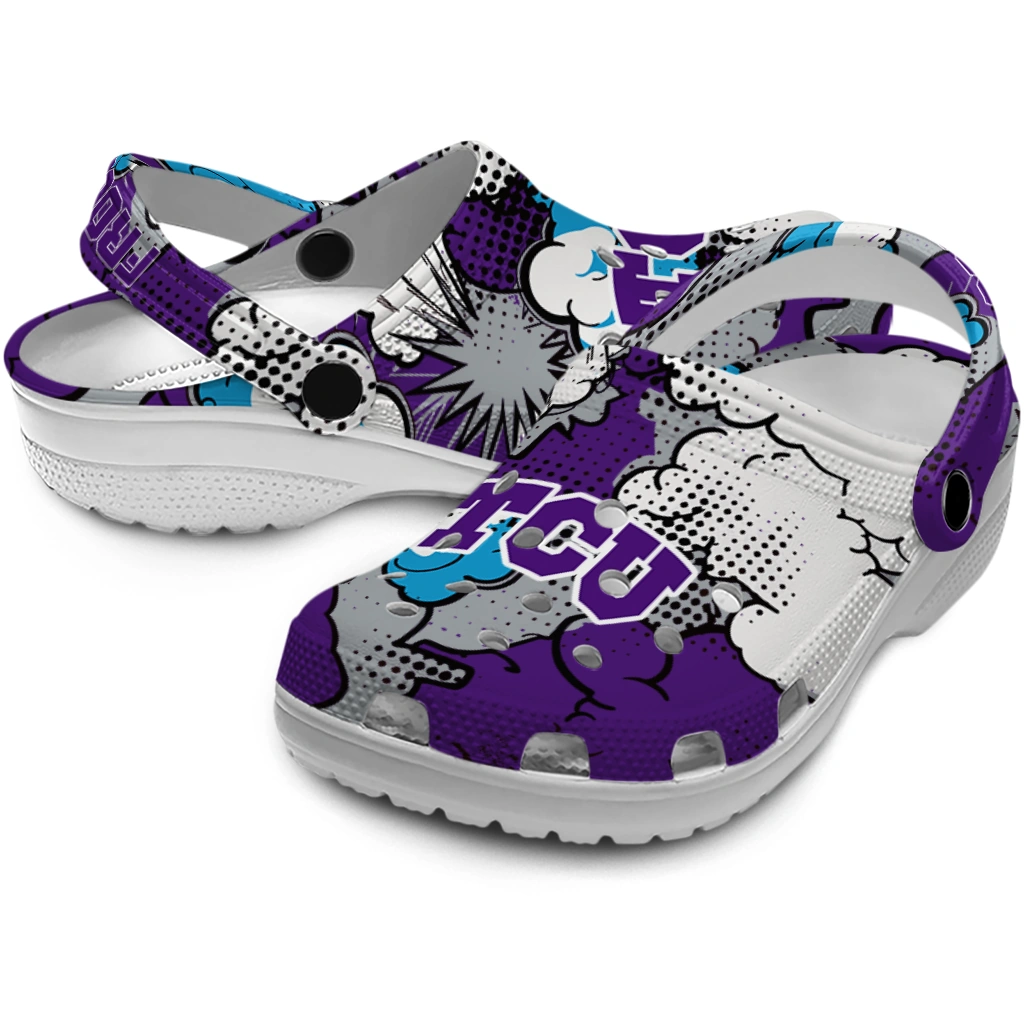 tcu horned frogs cloud splash clogs high quality tcu horned frogs cloud splash clogs high quality