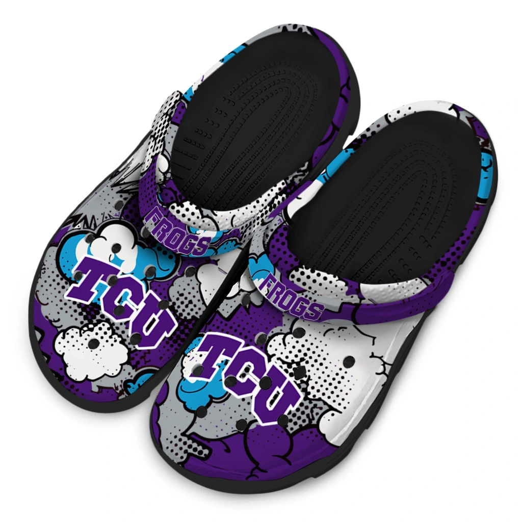 tcu horned frogs cloud splash clogs latest model tcu horned frogs cloud splash clogs latest model