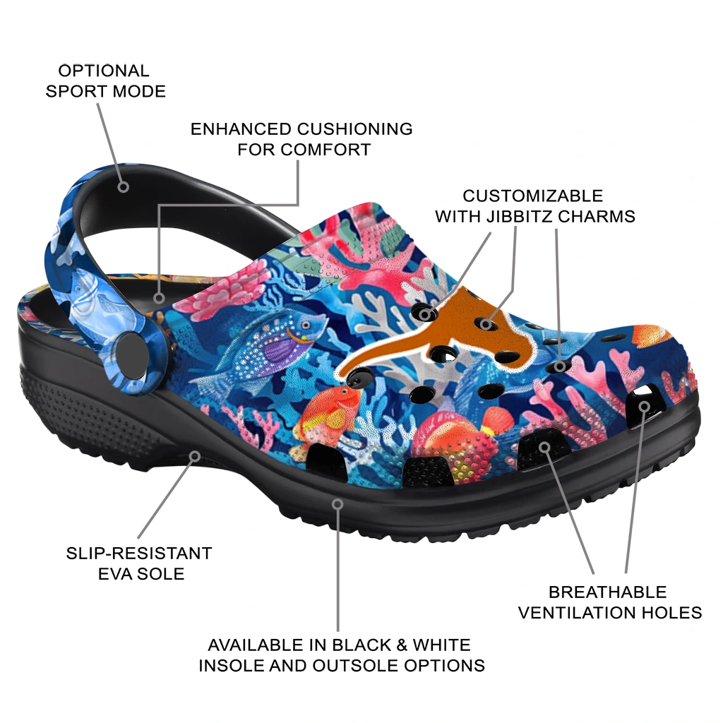 texas longhorns ocean wonders clogs new arrival texas longhorns ocean wonders clogs new arrival