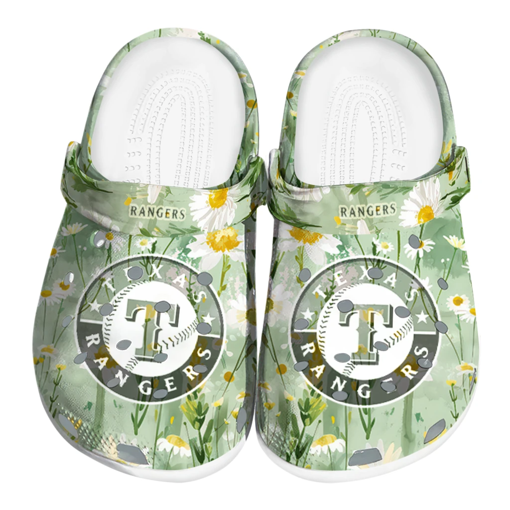 texas rangers daisy cluster clogs best selling texas rangers daisy cluster clogs best selling
