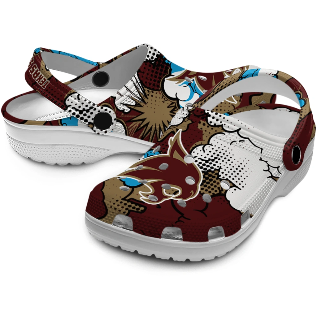 texas state bobcats cloud splash clogs high quality texas state bobcats cloud splash clogs high quality
