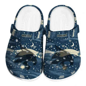 texas state bobcats night cactus clogs best selling