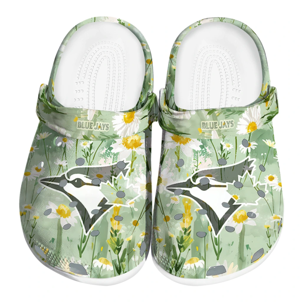 toronto blue jays daisy cluster clogs best selling toronto blue jays daisy cluster clogs best selling