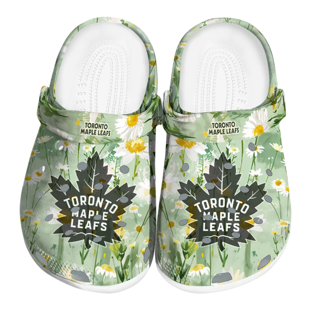 toronto maple leafs daisy cluster clogs best selling toronto maple leafs daisy cluster clogs best selling