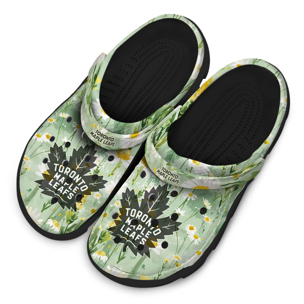 toronto maple leafs daisy cluster clogs latest model toronto maple leafs daisy cluster clogs latest model
