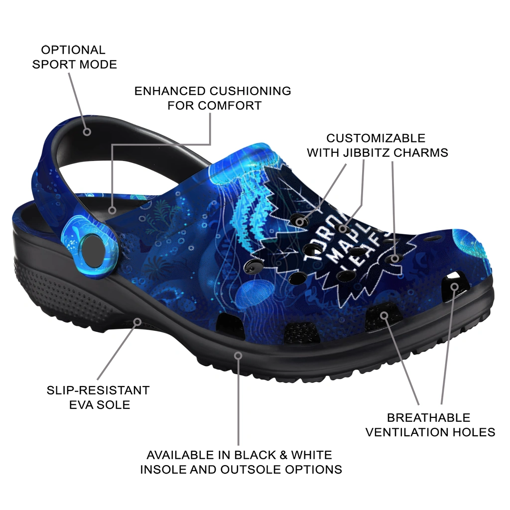 toronto maple leafs jellyfish ocean clogs new arrival toronto maple leafs jellyfish ocean clogs new arrival