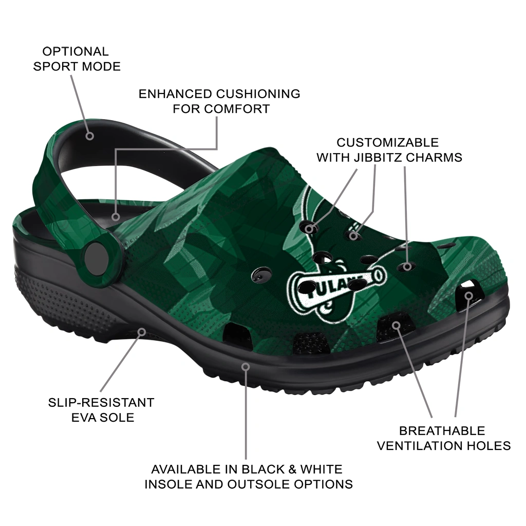 tulane green wave canyon layers clogs new arrival tulane green wave canyon layers clogs new arrival