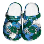 tulane green wave cloud splash clogs best selling