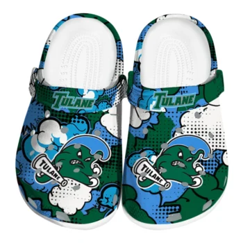tulane green wave cloud splash clogs best selling