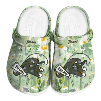 tulane green wave daisy cluster clogs best selling