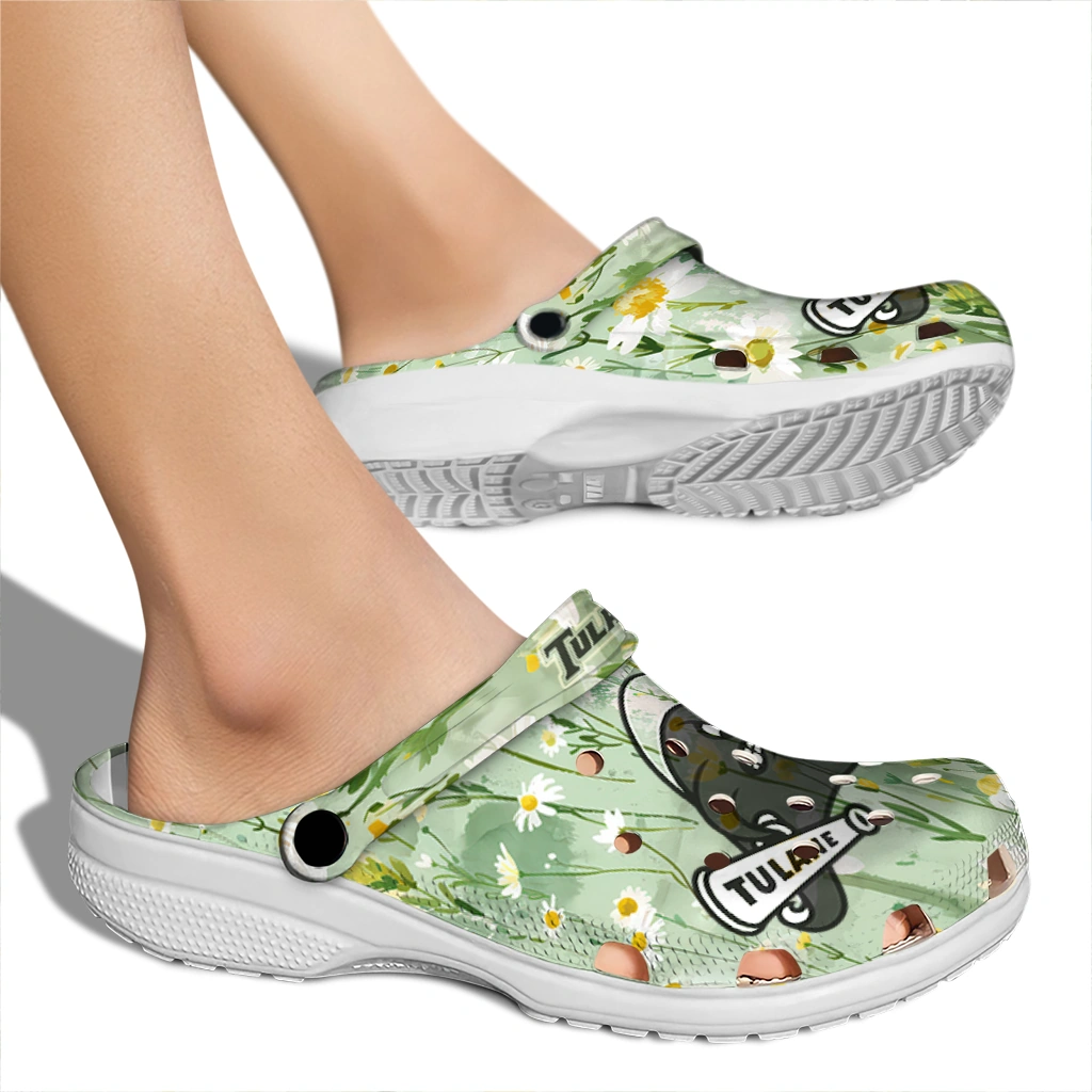 tulane green wave daisy cluster clogs fashion forward tulane green wave daisy cluster clogs fashion forward