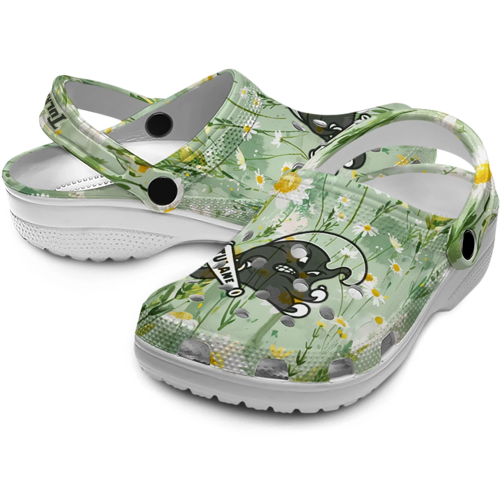 tulane green wave daisy cluster clogs high quality tulane green wave daisy cluster clogs high quality