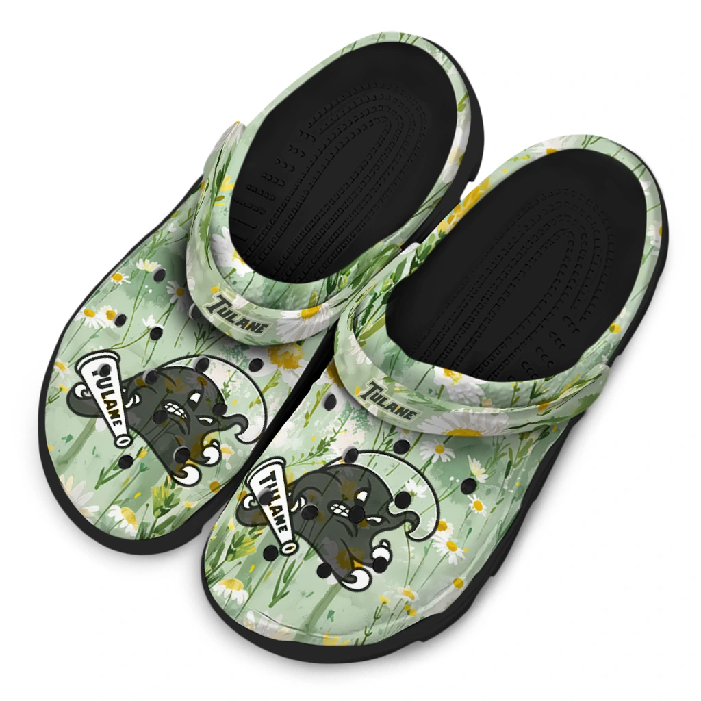 tulane green wave daisy cluster clogs latest model tulane green wave daisy cluster clogs latest model