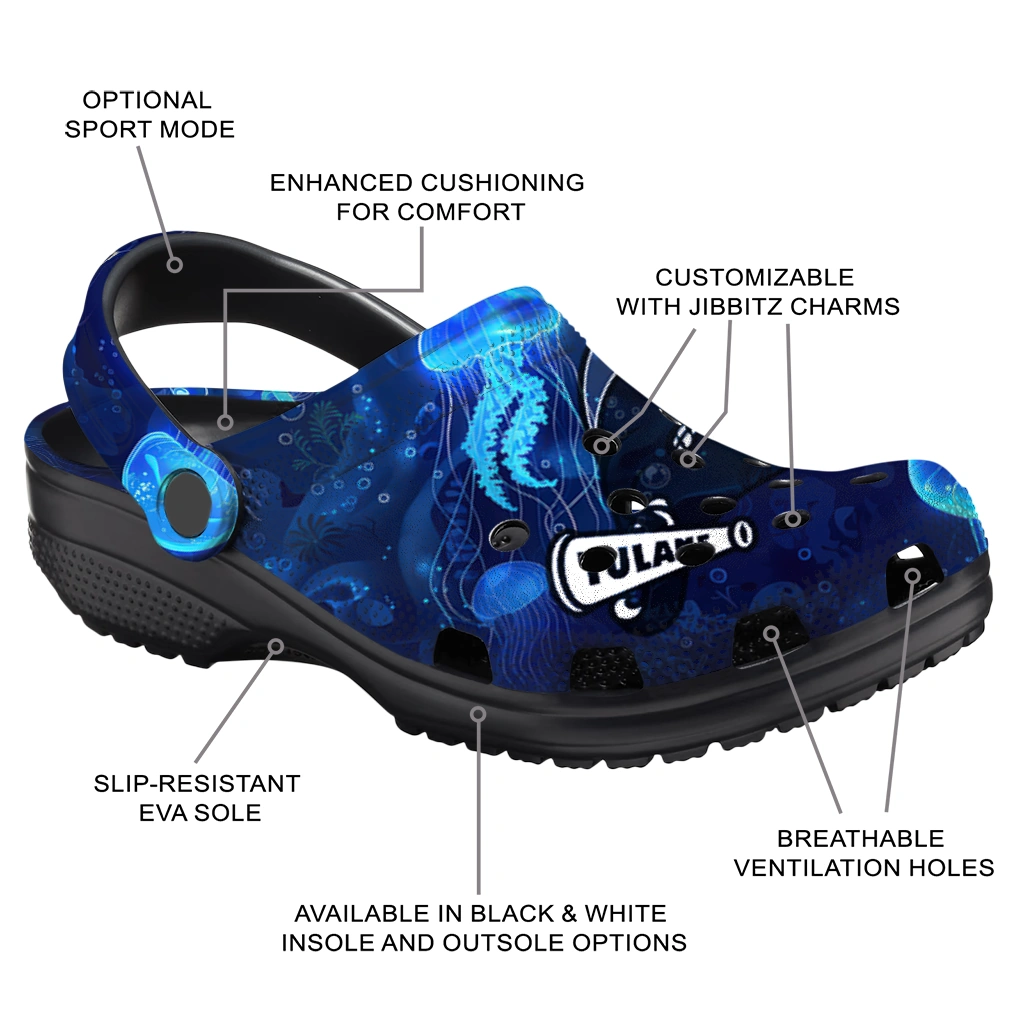 tulane green wave jellyfish ocean clogs new arrival tulane green wave jellyfish ocean clogs new arrival