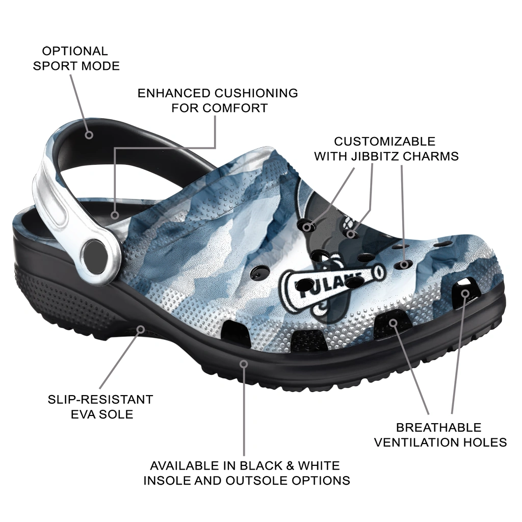 tulane green wave mountain peaks clogs new arrival tulane green wave mountain peaks clogs new arrival