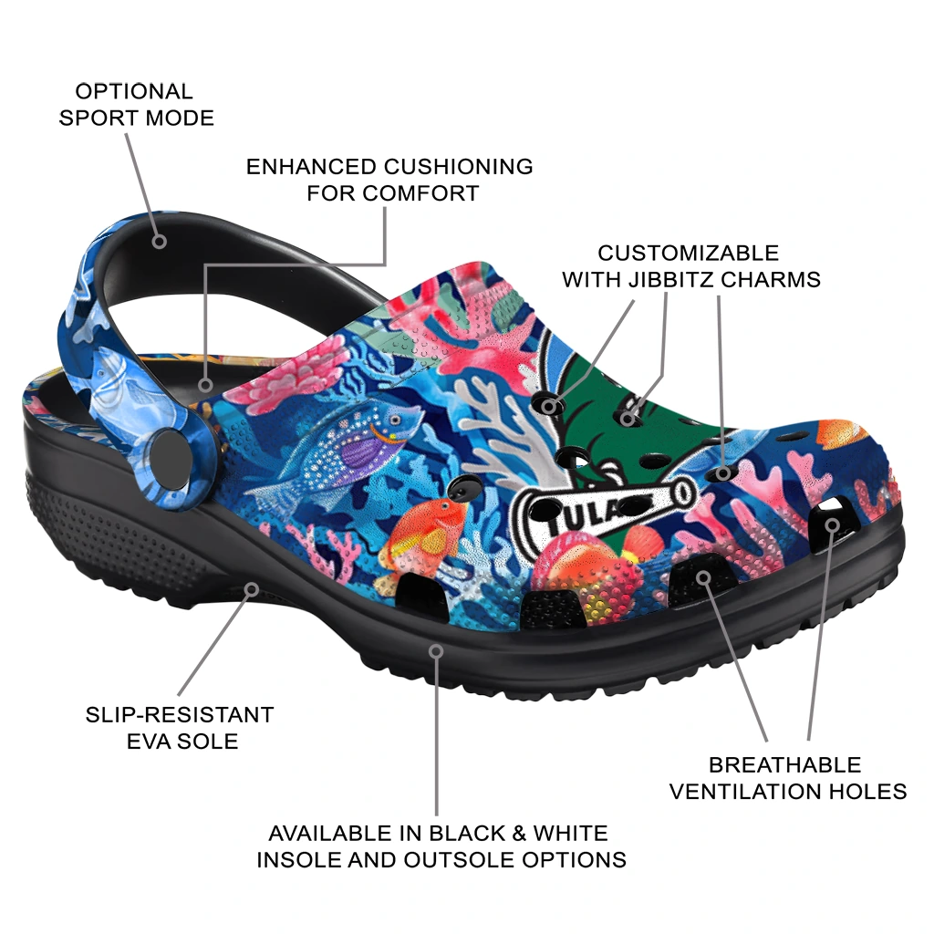 tulane green wave ocean wonders clogs new arrival tulane green wave ocean wonders clogs new arrival