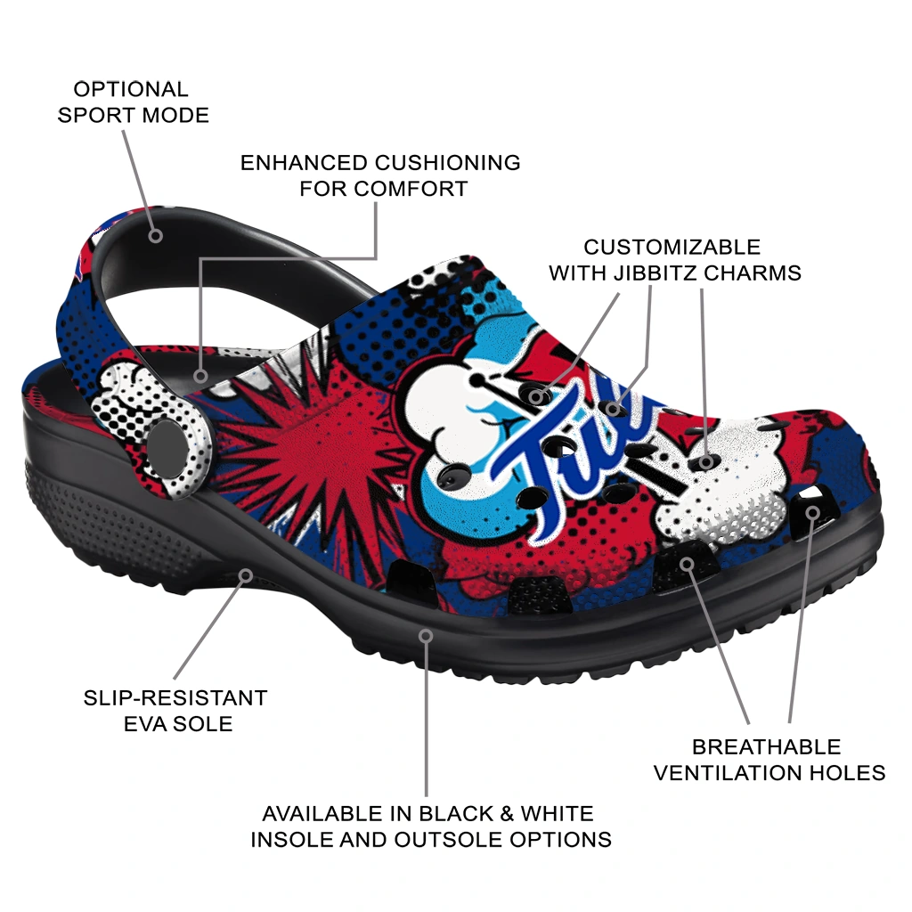 tulsa golden hurricane cloud splash clogs new arrival tulsa golden hurricane cloud splash clogs new arrival