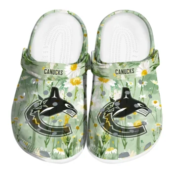 vancouver canucks daisy cluster clogs best selling
