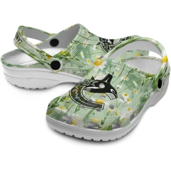 vancouver canucks daisy cluster clogs high quality