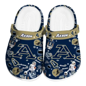 Akron Zips Football Icons Clogs