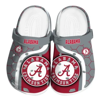 Alabama Crimson Tide Hexagon Grid Clogs