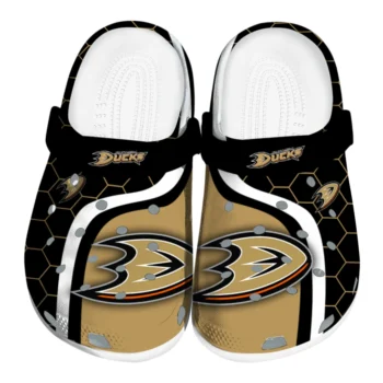 Anaheim Ducks Hexagon Grid Clogs