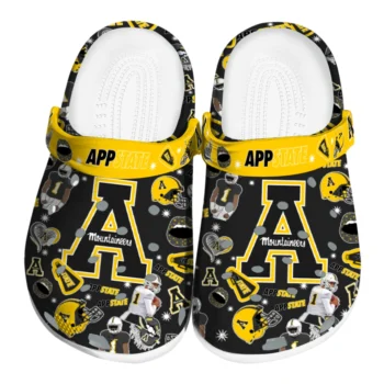 Appalachian State Mountaineers Football Icons Clogs