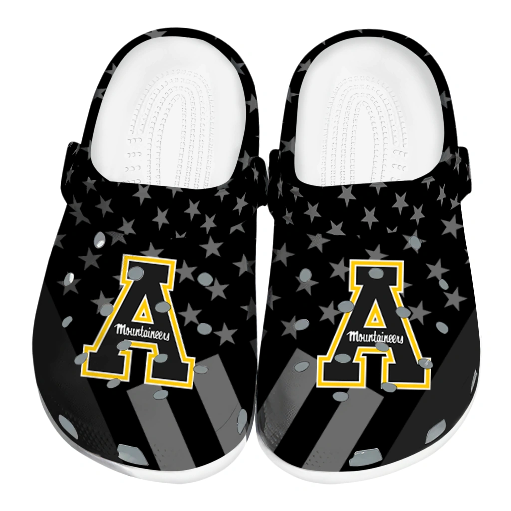 appalachian-state-mountaineers-stellar-stripes-theme-clogs-best-selling appalachian state mountaineers stellar stripes theme clogs best selling