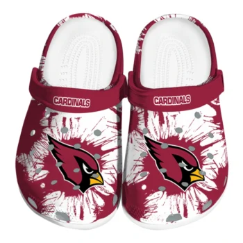 Arizona Cardinals Splatter Graphics Clogs